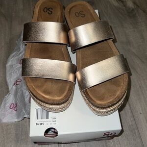 SO Rose Gold Sandals size 8